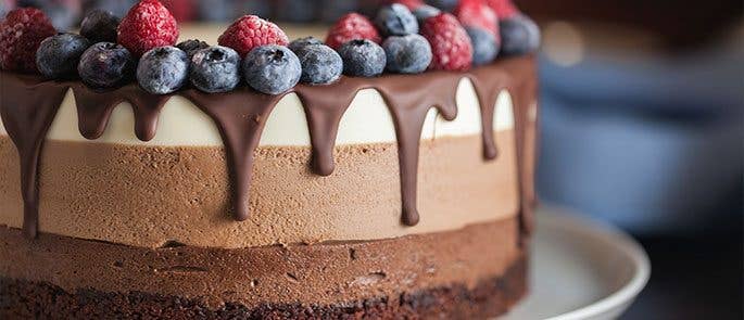 Decorating a cake
