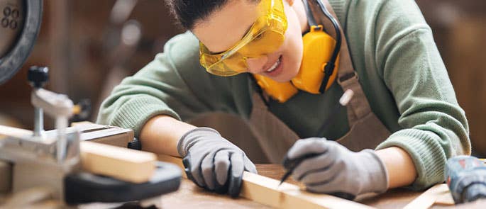 A carpenter at work