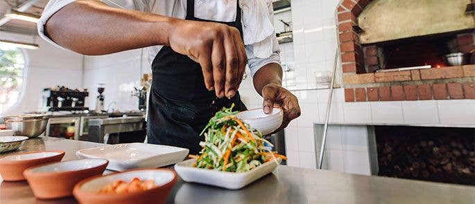 Chef preparing food in the kitchen