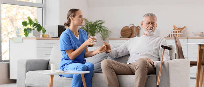 Patient refusing to drink water given to them by a carer