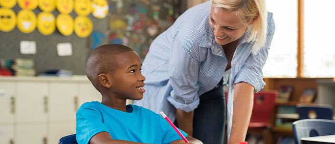 teaching assistant with a pupil