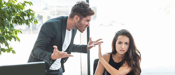 an employee verbally abusing a co-worker 